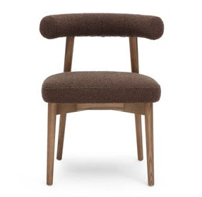 Spara Chocolate Brown Performance Fabric Upholstered Side Chair