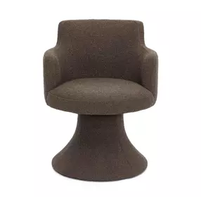 Jeffree Chocolate Brown Performance Fabric Swivel Dining Chair