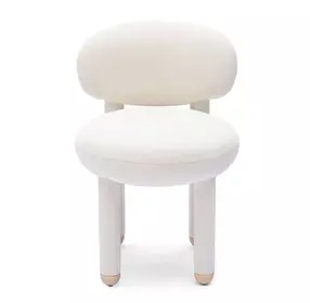Manu Cream Performance Chenille Upholstered Dining Chair