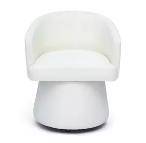 Kristen Cream Performance Vegan Leather Upholstered Swivel Desk Chair