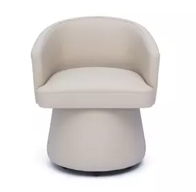 Kristen Taupe Performance Vegan Leather Upholstered Swivel Desk Chair
