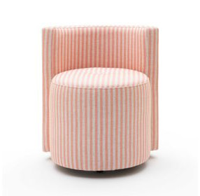 Alyssa Pink and White Performance Fabric Upholstered Desk Chair