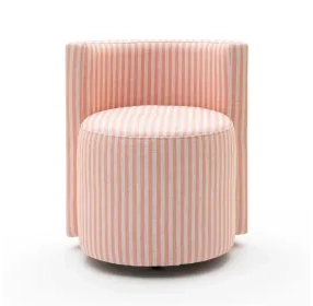 Alyssa Pink and White Performance Fabric Upholstered Desk Chair