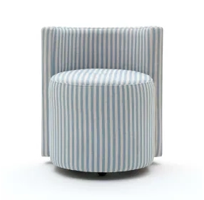 Alyssa Blue and White Performance Fabric Upholstered Desk Chair