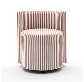 Alyssa Brown and White Performance Fabric Upholstered Desk Chair
