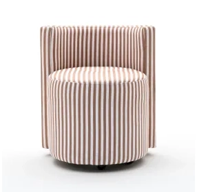 Alyssa Brown and White Performance Fabric Upholstered Desk Chair
