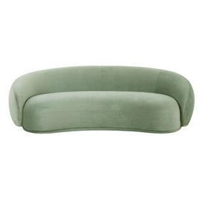 Kendall Moss Green Velvet 90" Sofa