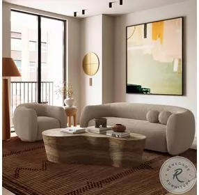 Judy Light Brown Boucle Living Room Set