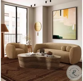 Judy Honey Boucle Living Room Set