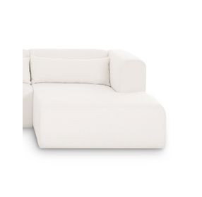 Tarra Cream Performance Fabric 71" RAF Modular Chaise
