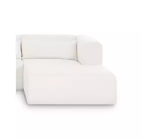Tarra Cream Performance Fabric 71" RAF Modular Chaise