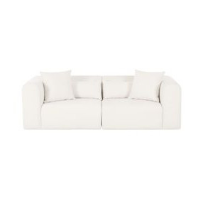 Tarra Cream Performance Fabric Modular 86" Loveseat