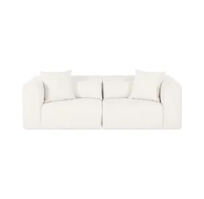 Tarra Cream Performance Fabric Modular 86" Loveseat