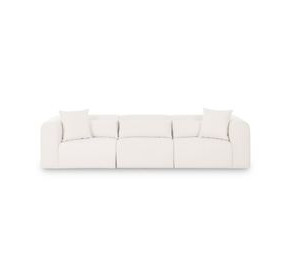 Tarra Cream Performance Fabric 119" Modular Sofa