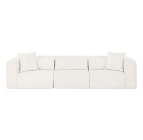 Tarra Cream Performance Fabric Modular 119" Sofa