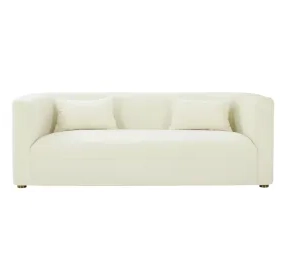 Callie Cream Velvet 84" Sofa
