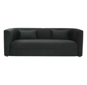 Callie Black Velvet 84" Sofa