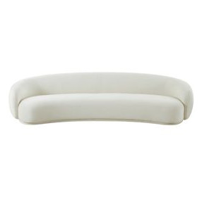 Kendall Cream Velvet 120" Sofa