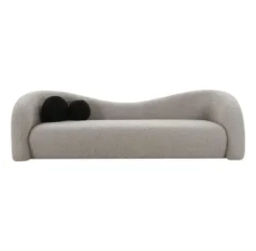 Leonie Grey Faux Shearling 103" Sofa