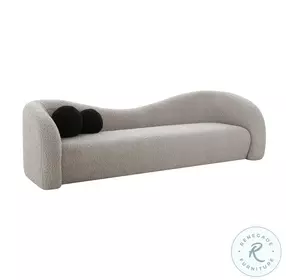 Leonie Grey Faux Shearling Sofa