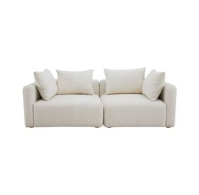 Hangover Cream Boucle 81" Loveseat