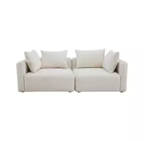 Hangover Cream Boucle 81" Loveseat
