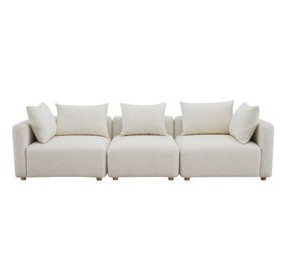 Hangover Cream Boucle 113" Sofa