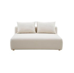 Hangover Cream Linen Modular 64" Loveseat