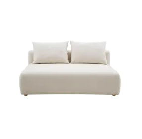 Hangover Cream Linen Modular 64" Loveseat