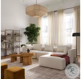 Hangover Cream Linen 4 Piece Modular Sectional