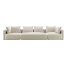 Hangover Cream Linen Long 145" Sofa