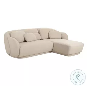 Misty Cream Boucle RAF Sectional