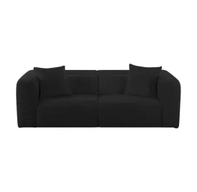 Tarra Black Performance Fabric 86" Loveseat