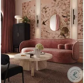 Circe Mauve Textured Velvet Sofa