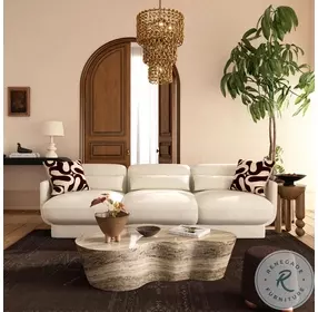 Azalea Cream Velvet Sofa