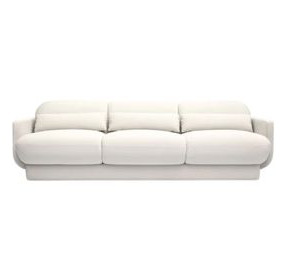 Azalea Cream Velvet 91" Sofa