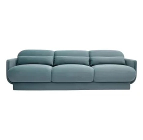 Azalea Powder Blue Velvet 91" Sofa