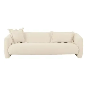 Lou Sandstone Textured Performance Fabric 91" Sofa
