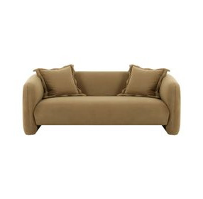 Lou Cafe Au Lait Performance Velvet 72" Loveseat