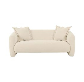 Lou Sandstone Textured Performance Fabric 72" Loveseat