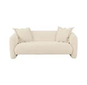Lou Sandstone Textured Performance Fabric 72" Loveseat