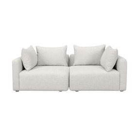 Hangover Cream Heavy Textured Fabric 81" Loveseat