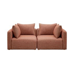 Hangover Sedona Red Textured Fabric 81" Loveseat