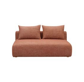 Hangover Sedona Red Textured Fabric Modular 64" Loveseat