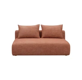 Hangover Sedona Red Textured Fabric Modular 64" Loveseat