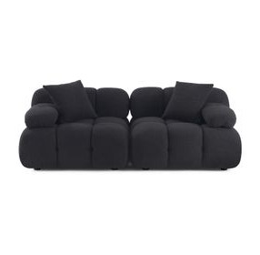 Calliope Black 79" Modular Loveseat