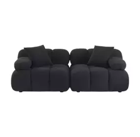 Calliope Black Modular 79" Loveseat