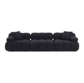 Calliope Black 118" Modular Sofa