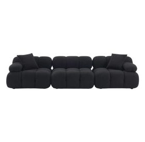Calliope Black Modular 118" Sofa