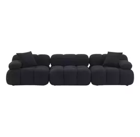 Calliope Black Modular 118" Sofa